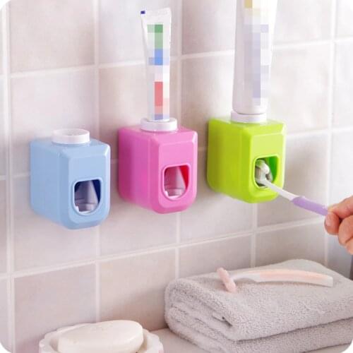 Basupply 1Pc New Hands Free Automatic Toothpaste Dispenser Toothpaste Squeezer Out Wall Mount Bathroom Accessories