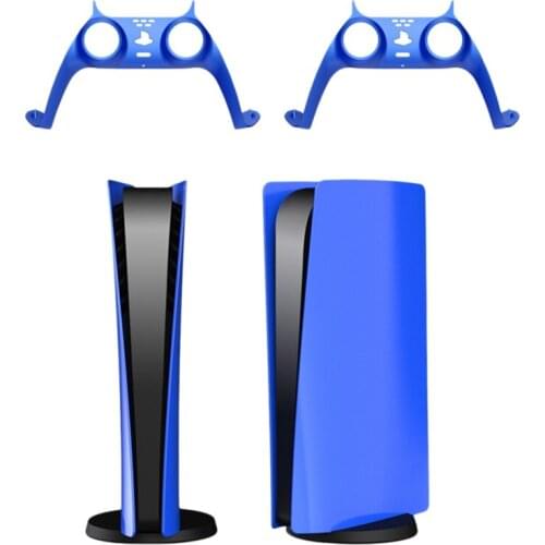 For PS5 Console Cover,Anti-Scratch Dust-Proof Faceplate Case +Handle Decorative Strip Replacement Shell For Sony PS5