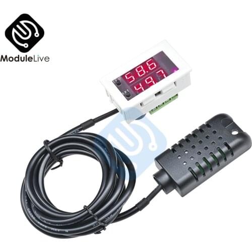 DC 12V 24V AC 110-220V Mini Digital Humidity Controller Hygrometer Humidity Control Switch 0~99%RH Hygrostat Humidity Sensor