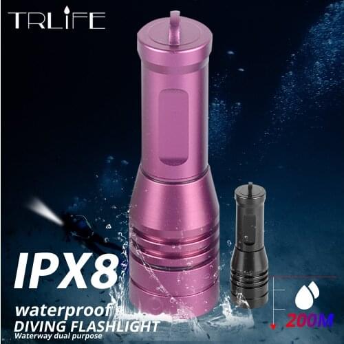 Diving Scuba L2 LED Flashlight Flash Powerful Divi Torch 100M Underwater Submarine Waterproof Night Lamp Use 14500/AA