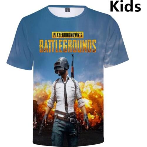 3 To 14 Years Kids T Shirt Playerunknowns Battlegrounds PUBG Tshirt T-shirt Boys Girls Harajuku T Shirts Tee Children Clothes