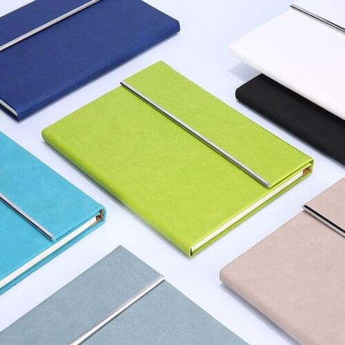 Classic black and white fashion creative A5 office hardcover intimate notepad imitation leather PU diary