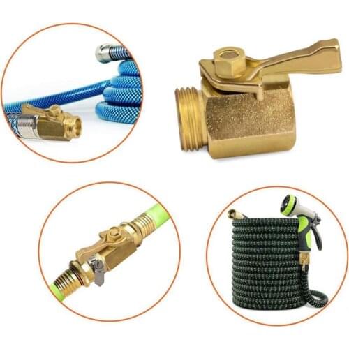 2Pcs 3/4 Inch Compact Ball Valve Easy Operation Brass Anti-rust Single-way Vacuum Pump Adapter for Garden