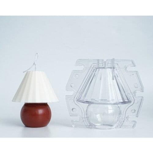 Mini Table Lamp Shape Candle Mold Handmade Plastic Aromatherapy Candle Making Mould DIY Tools Home Decoration