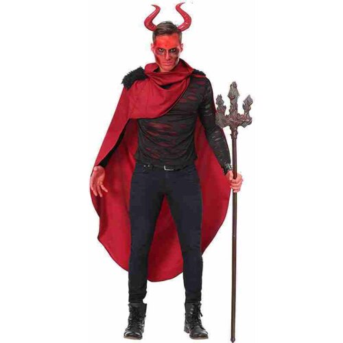 Devils halloween mens robes, hooded devils horror, dress-up demon costume, frame-up halloween cosplay carnival costumes