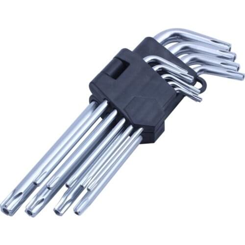 Set of 9x Torx Key Key Expert Hex Hexagonal Star Security Bits Hole T10-T50