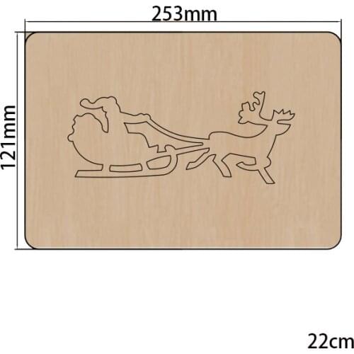2021 New Christmas Elk Sledding cutter Cutting Die Mold Diy Scrapbook Decoration Wooden Knife Mould Suitable For Fustelle