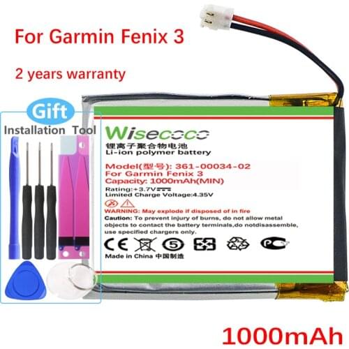 NEW High Capacity Battery For Garmin Fenix 3 GPS Sports Watch 361-00034-02 Mobile Phone Batteries With Tracking Number