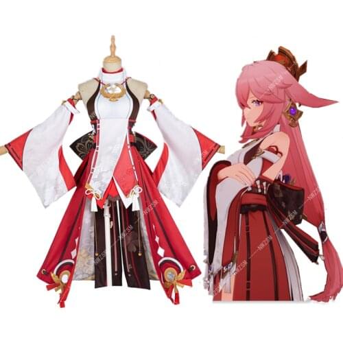 New roles Anime Genshin Game Role Play Bachongshenzi cosplay Miss fox cospaly Womens Full Set