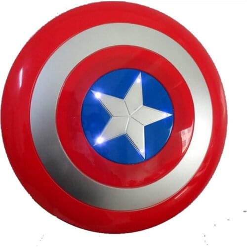 NEW Captain America 32CM America Shield Light-Emitting Sound Cosplay property Toy Plastic shield Boys gift