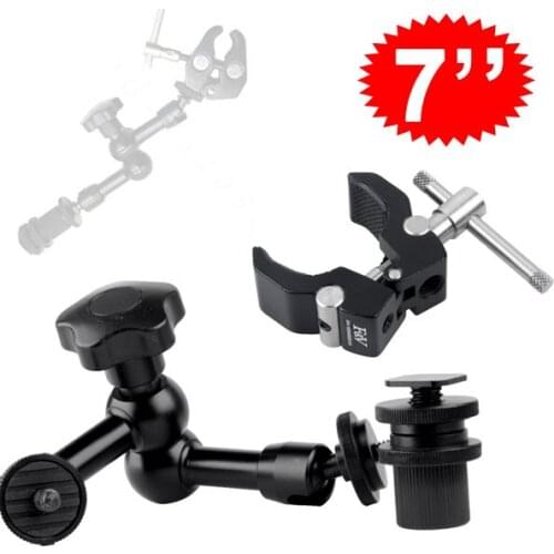 NEW 7"inch Adjustable Friction Articulating Magic Arm + Super Clamp For DSLR LCD Monitor LED Light Camera Accessories