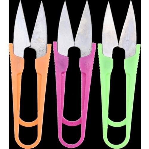 6PCS Special for Cross Stitch Scissors Color Plastic Yarn Scissors Household Thread End Scissors U-shaped Thread Trimm