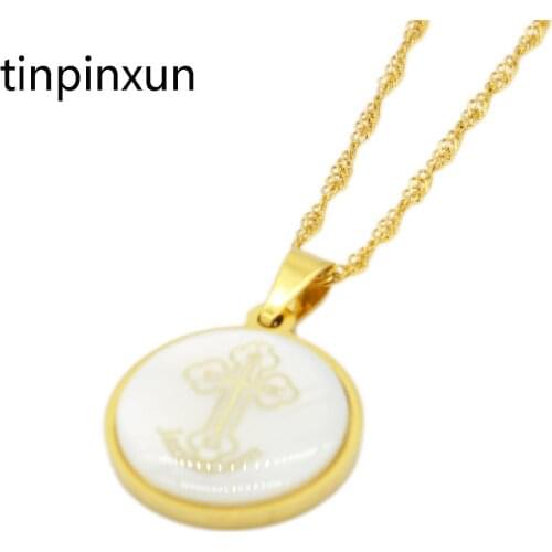 PINXUN New Fashion Christ Jesus Cross Pendant Men Women Unisex Gold Color Necklace Crystal Pendant Jewelry Free shipping ST26