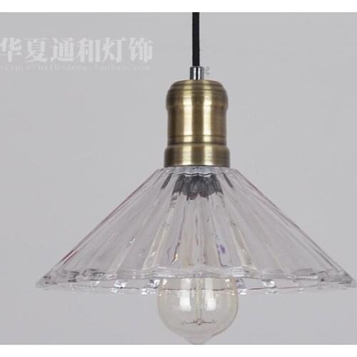 Village restaurant living roomSimple industrial retro glass pendant lights Edison North American style creative lamp lighting ZC
