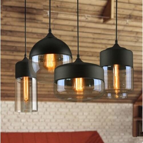 Nordic LED E27 Glass Pendant Lamp Modern loft Restaurant indoor decor hanging lights
