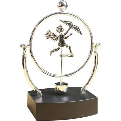 2021 New Electronic Perpetual Motion Desk Toy Home Decoration Creative Metal Rotating Newton Chaotic Pendulum