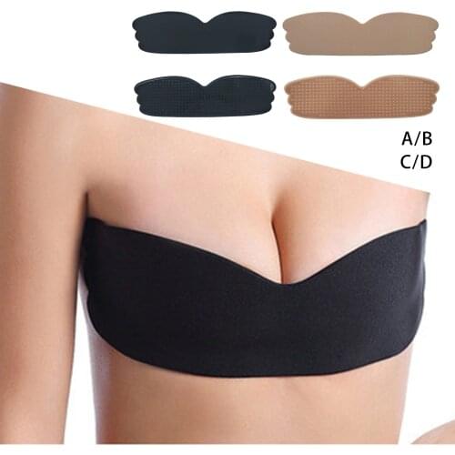 Women Adhesive Silicone Strapless Bra Invisible Backless Push Up Underwear