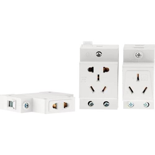 1PCS 2P 3P 4P 5Pin Plug 35mm DIN Rail Mount AC Power AC30 Modular Socket 10-16A 250V-440V AC socket Connector