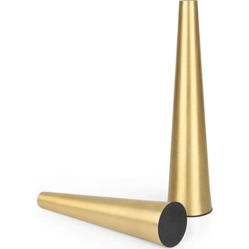 10.5/8.5 Inch Gold Metal Vase Small Flower Vase Set of 2 Taper Vase for Wedding Table Centerpiece Decorations(Gold)