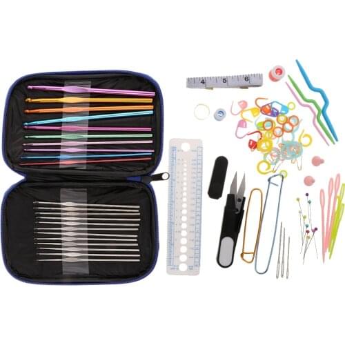 100pcs/Pack Crochet Hooks Set Needles Yarn Tool Set Knitting Accessories DIY