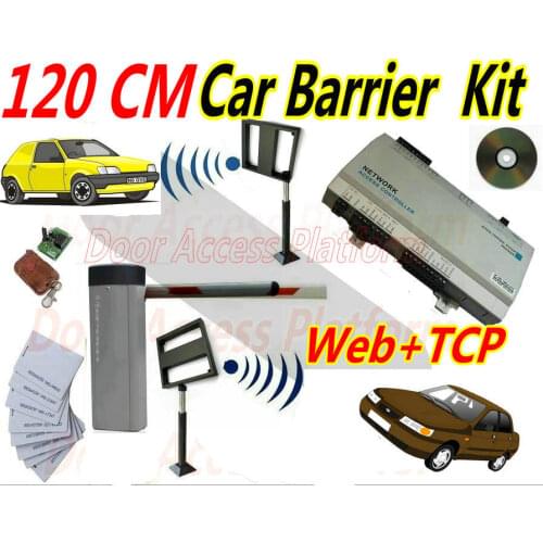 120cm reading Card Car Parking Barrier gate kit Enter+Exit Driver need Swipe card to the gate Network Access control+software