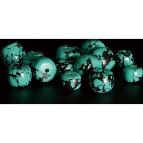 20 PCS Tibetan Blue Loose Bead Hole Beads Barrel Beads For Jewelry Making 299bz