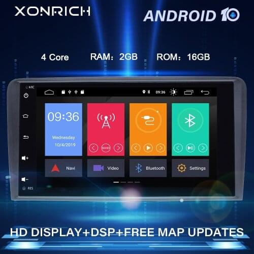 4Core DSP Android 10 Car Multimedia Player head unit For Audi A3 8P S3 2003-2012 RS3 Sportback Navigation 1 Din GPS Radio Stereo