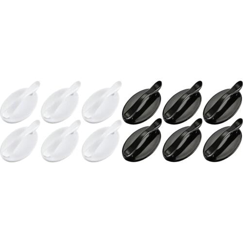 6pcs Door Handle, Plastic Self Stick Adhesive Drawer Knob Cabinet Handle, Windows Cupboards Drawers Pull Bars Accessories