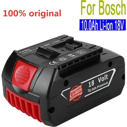 18V 10000mah Rechargeable Li-ion Battery For Bosch 18V Battery Backup 10.0A Portable Replacement BAT609 Indicator light