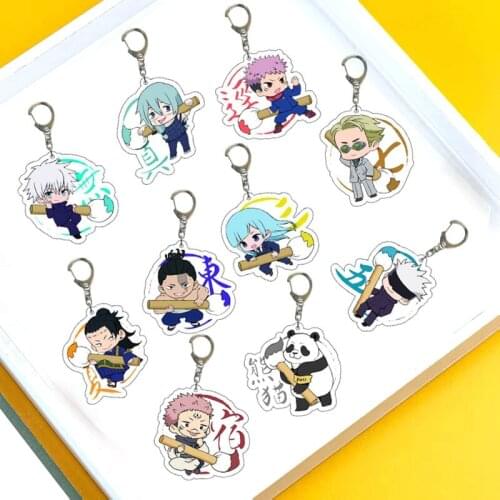 Anime Jujutsu Kaisen Gojou Satoru Ryoumen Sukuna Itadori Yuuji Key Chains Keychain Cosplay Acrylic Pendant Keyring