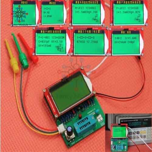 EZM328 Digital Combo Transistor Tester Frequency LCR Diode Capacitor Meter PWM Squarer Wave Genera