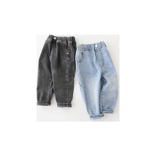 Childrens Autumn Jeans 2021 New Boys Trousers Childrens Denim Trousers Boys' Casual Cowboy Pants Fashion Korean Jeans 2-8 Year