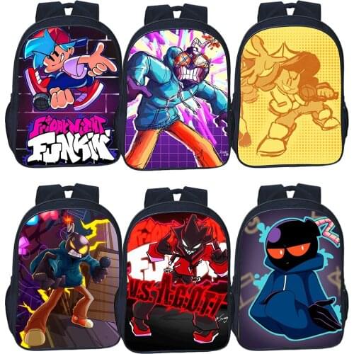16 Inch Game Friday Night Funkin Backpack Children School Bags Boys Girls Bags Daily Rucksack Teenager Student College Mochila
