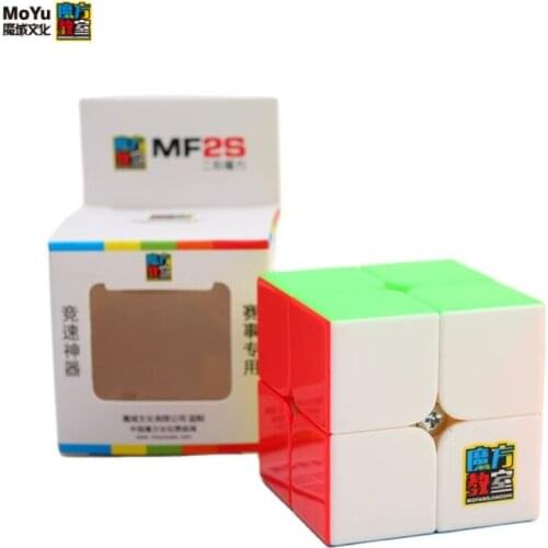 MoYu MF2S MoFangJiaoShi 2x2x2 Cube Magic Stickerless Professional Challenge 2x2 Speed Cube Puzzle Game Kid gift Toys for sale