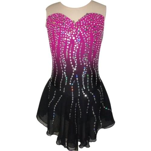 Customization Adult Figure Skating Dresses Competition Vogue New Brand Ice Skating Clothing Good Permeability Skating Dresses