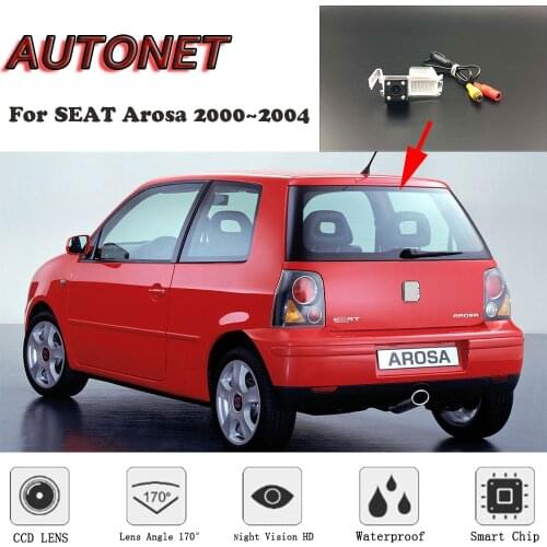 AUTONET HD Night Vision Backup Rear View camera For SEAT Arosa 2000~2004 CCD/ license plate Camera