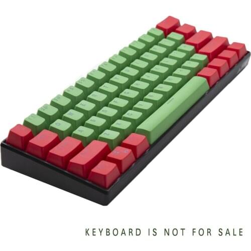 Red and green Keycap, 61 keycap backlit GH60 / RK61 / ALT61 / Annie / two-color mechanical keyboard PBT keycap fone keyboard cap