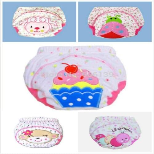 Cute Baby Diapers Reusable Nappies Cloth Diaper Washable Infants Children Cotton Training Pants Panties Nappy Changing 5pcs/lot