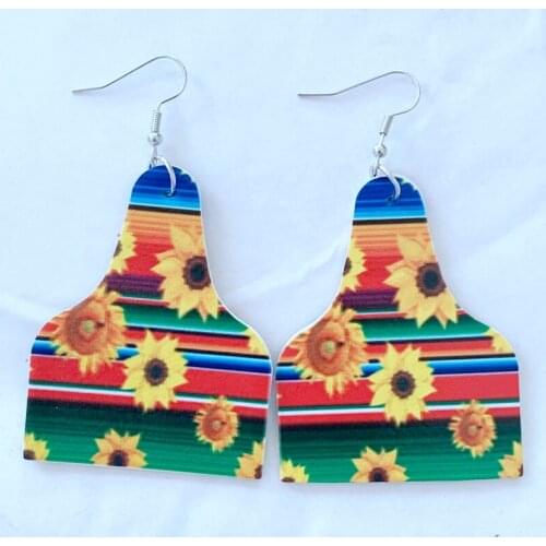 New Leopard Bottle Shape Western Cowboy Horsehair Cow Leather Drop Earrings for Women