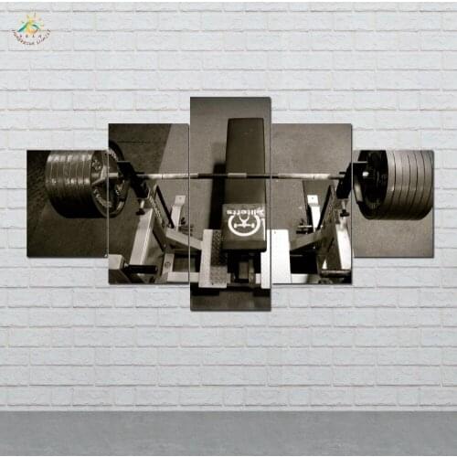 Gym Equipment Wall Art HD Prints Canvas Art Painting Modular Picture And Poster Canvas Painting Decoration Home 5 PIECES