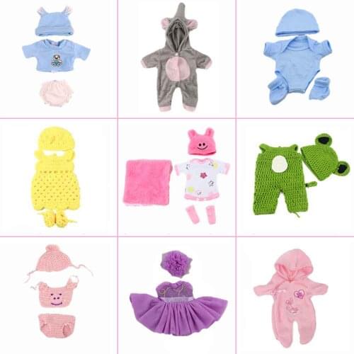 KAYDORA Bebe Reborn Dolls Clothes 10-12 Inch Doll Accessories Lovely Fashion Suits Pink White Kids Handmade
