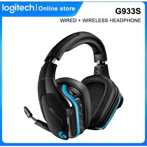 Logitech G933s Wired Wireless RGB Gaming Headset 7.1 Surround Sound DTS Headphone Compatible for PC Gamer