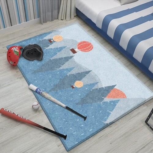 Drop Shipping Non-slip Floor Cute Animal Abstract Pattern Kids Play Carpet Children Durable Carpet Baby Flannel Rug Children