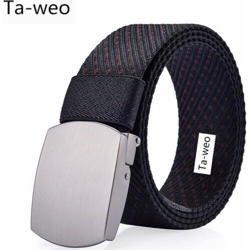 Men Women Casual Canvas Pure Nylon Belts, Jeans Casual Pants Business waistband, Fashion Colorful Belts, Teens Tactical Belt