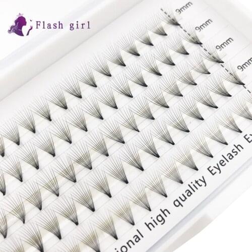 Flash girl good quality 10D0.07c Natural Short Stem 10D MIX Eyelash Extensions Professional