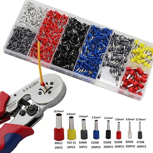 Pliers Hand Tool Wire Crimping Pliers 1200PCS Tubular Mini Terminal Electrical Crimping Tools Pliers Self-adjusting Multitool