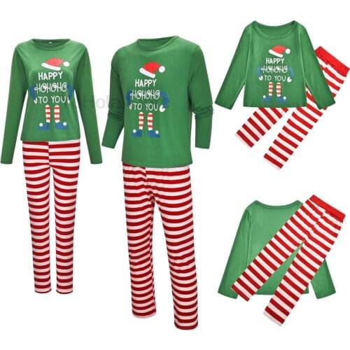 Merry Christmas Family Pajamas Set Kids Clothes Parent-child Suit Home Sleepwear New Baby Kid Dad Mom Matching Family Outfits