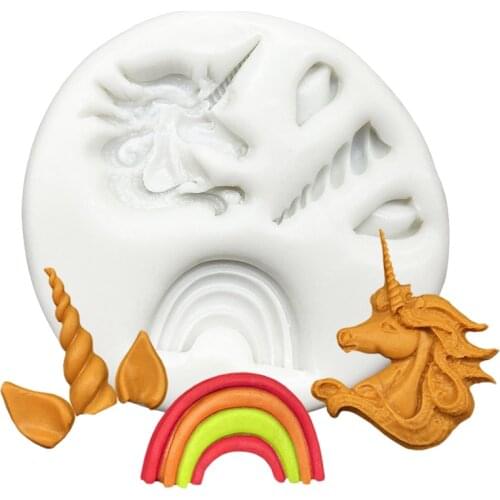 Unicorn Silicone Sugarcraft Mold Resin Tools Cupcake Baking Mould Fondant Cake Decorating Tools