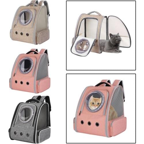 Foldable Breathable Pet Travel Carrier Bubble Backpack Adjustbale Strap Clear Bag Cat Puppy Dog Carrier Rucksack Crates
