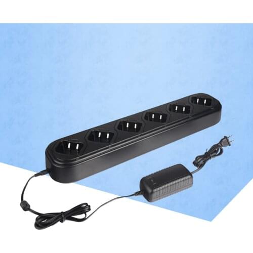 Six Way Charger Single Row Universal Rapid Charger for Motorola Walkie Talkie GP328/338/340 HT1250 MTX8250 PRO5150 J6395A